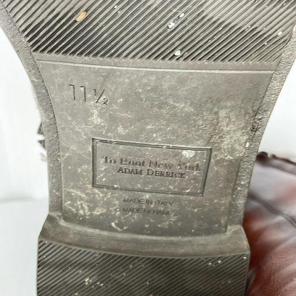 To Boot New York Men’s Sz 11.5 Rosemont Marrone Burnished Leather Boot Brown Zip - Picture 12 of 15